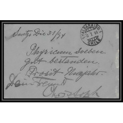 3897/ Chili (chile) Entier Stationery Carte postale (postcard) N°15 pour munich allemagne (germany) 1895