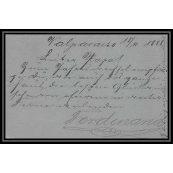 3902/ Chili (chile) Entier Stationery Carte postale (postcard) N°15 valparaiso pour braunsweig allemagne (germany) 1888