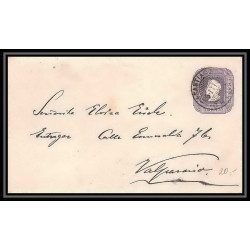 3906/ Chili (chile) Entier Stationery Enveloppe (cover) N°1 santiago pour valparaiso 1889