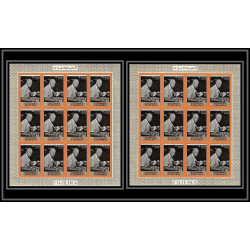 365i - Fujeira MNH ** Mi N° 370 A/B american usa president eisenhower feuilles sheets non dentelé (Imperf)