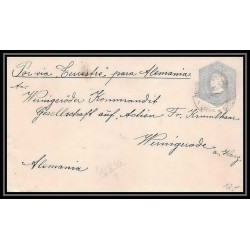 3917/ Chili (chile) Entier Stationery Enveloppe (cover) N°6 pour wernigerode allemagne (germany) 1901