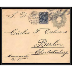 3931/ Chili (chile) Entier Stationery Enveloppe (cover) N°19a valparaiso pour berlin 1912 + complement