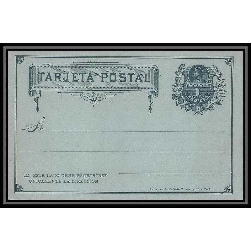 3932/ Chili (chile) Entier Stationery Carte postale (postcard) N°6 neuf (mint) tb