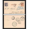 3939/ Argentine (Argentina) Entier Stationery carte lettre letter card taxé pour mexico 1891 via rio de janeiro st thoma
