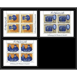 367d - Ras Al Khaima MNH ** Mi N° 18 / 20 A (BLOC 4 / 6 A ) Winston Churchill Roosevelt feuilles sheets