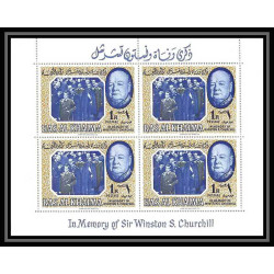 367d - Ras Al Khaima MNH ** Mi N° 18 / 20 A (BLOC 4 / 6 A ) Winston Churchill Roosevelt feuilles sheets