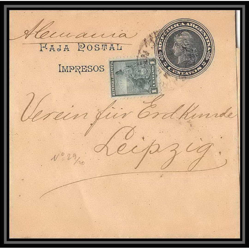 4105/ Argentine (Argentina) Entier Stationery Bande journal newspapers wrapper N°31 pour leipzig Allemagne (germany)