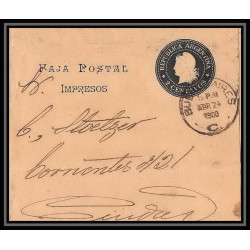 4117/ Argentine (Argentina) Entier Stationery Bande pour journal newspapers wrapper N°29 1900 
