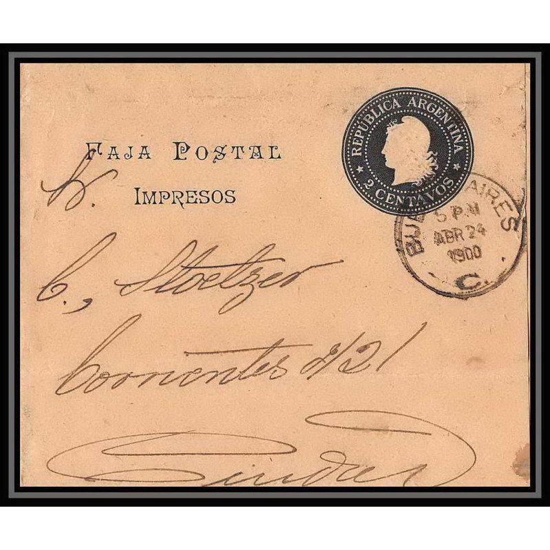 4117/ Argentine (Argentina) Entier Stationery Bande pour journal newspapers wrapper N°29 1900 