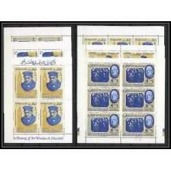 367e - RAS AL KHAIMA - MNH ** Mi N° 15 / 20 A (BLOC 4 / 6 A )Winston Churchill Roosevelt feuilles sheets