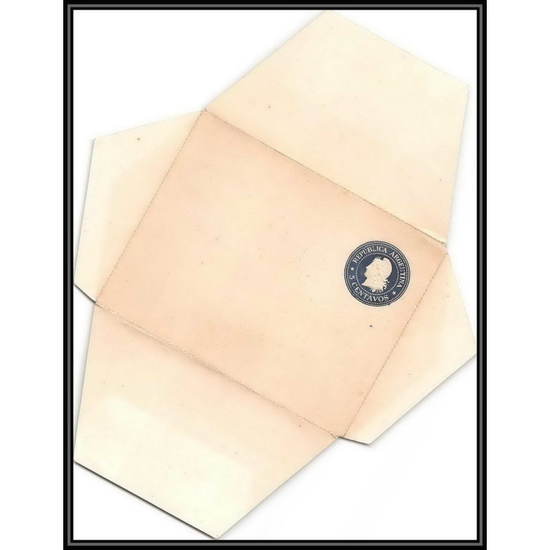 4124/ Argentine (Argentina) Entier Stationery Enveloppe (cover) 5c blue rare neuf (mint) tb