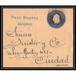 4128/ Argentine (Argentina) Entier Stationery Bande pour journal newspapers wrapper N°24
