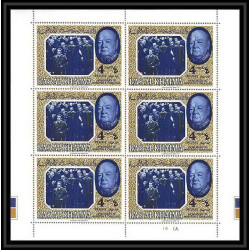 367e - RAS AL KHAIMA - MNH ** Mi N° 15 / 20 A (BLOC 4 / 6 A )Winston Churchill Roosevelt feuilles sheets