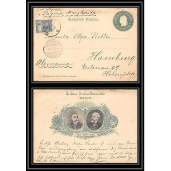 4138/ Argentine Argentina Entier Stationery postcard N°22 pour hamburg germany steamship regina margherita 1900