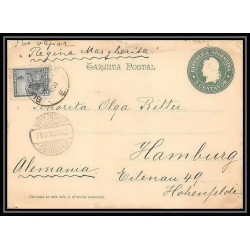 4138/ Argentine Argentina Entier Stationery postcard N°22 pour hamburg germany steamship regina margherita 1900