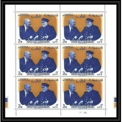 367e - RAS AL KHAIMA - MNH ** Mi N° 15 / 20 A (BLOC 4 / 6 A )Winston Churchill Roosevelt feuilles sheets