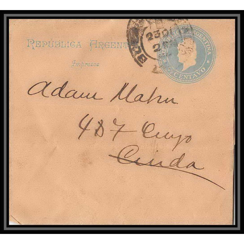 4140/ Argentine (Argentina) Entier Stationery Bande pour journal newspapers wrapper N°19