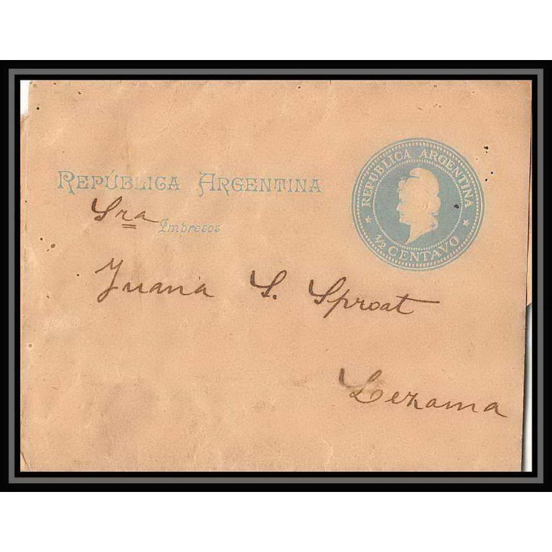 4142/ Argentine (Argentina) Entier Stationery Bande pour journal newspapers wrapper N°19 
