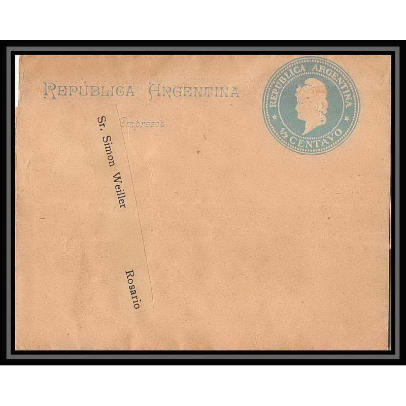 4145/ Argentine (Argentina) Entier Stationery Bande pour journal newspapers wrapper N°19 