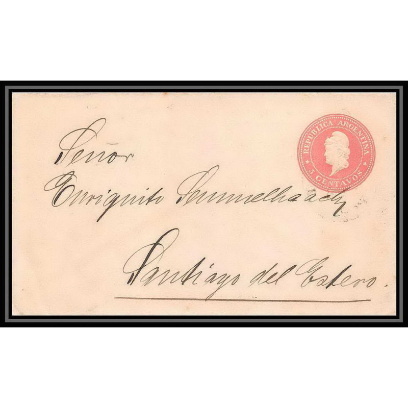 4155/ Argentine (Argentina) Entier Stationery Enveloppe (cover) N°13 1900