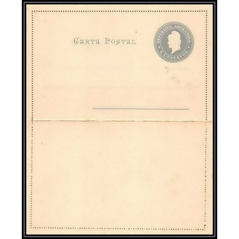 4159/ Argentine (Argentina) Entier Stationery carte lettre letter card N°16 neuf (mint) 