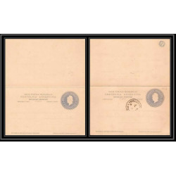 4160/ Argentine (Argentina) Entier Stationery Carte postale (postcard) N°18 + réponse 1896