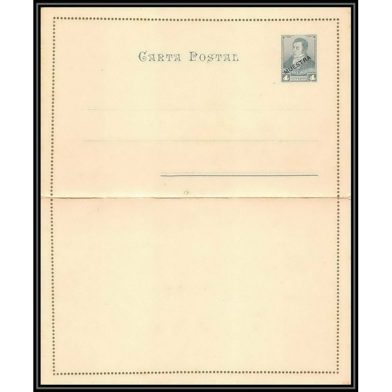 4165/ Argentine (Argentina) Entier Stationery carte lettre letter card N°14 neuf (mint) tb overprint muestra 