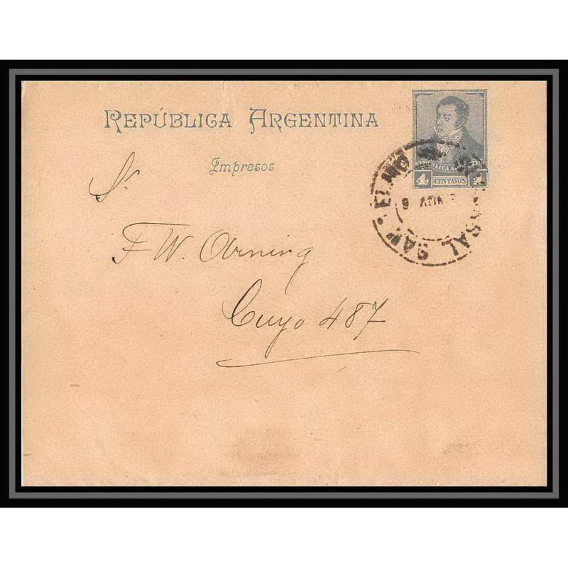 4168/ Argentine (Argentina) Entier Stationery Bande pour journal newspapers wrapper N°14 neuf (mint) tb