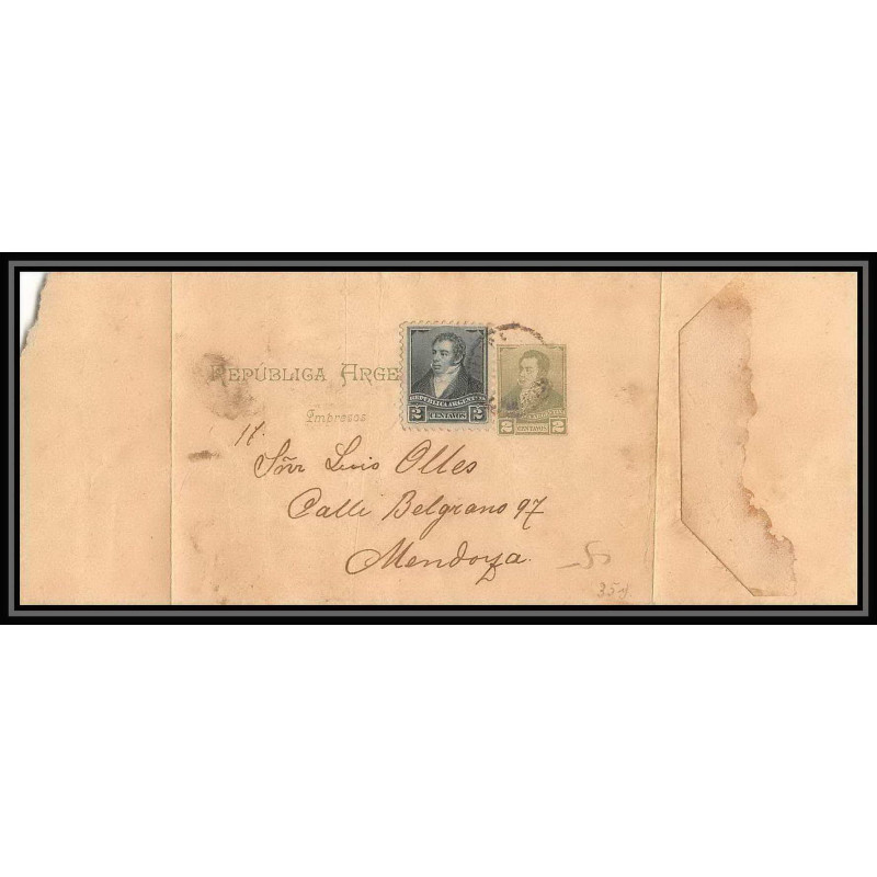 4176/ Argentine (Argentina) Entier Stationery Bande pour journal newspapers wrapper N°17