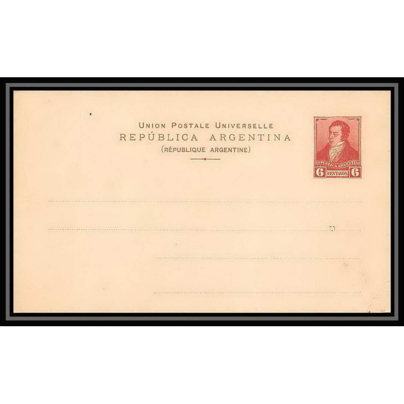 4188/ Argentine (Argentina) Entier Stationery Carte postale (postcard) N°12 neuf (mint)