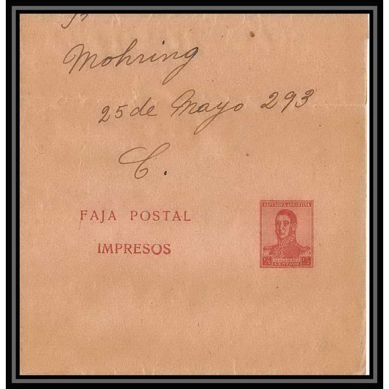 4197/ Argentine (Argentina) Entier Stationery Bande pour journal newspapers wrapper N°41 1917