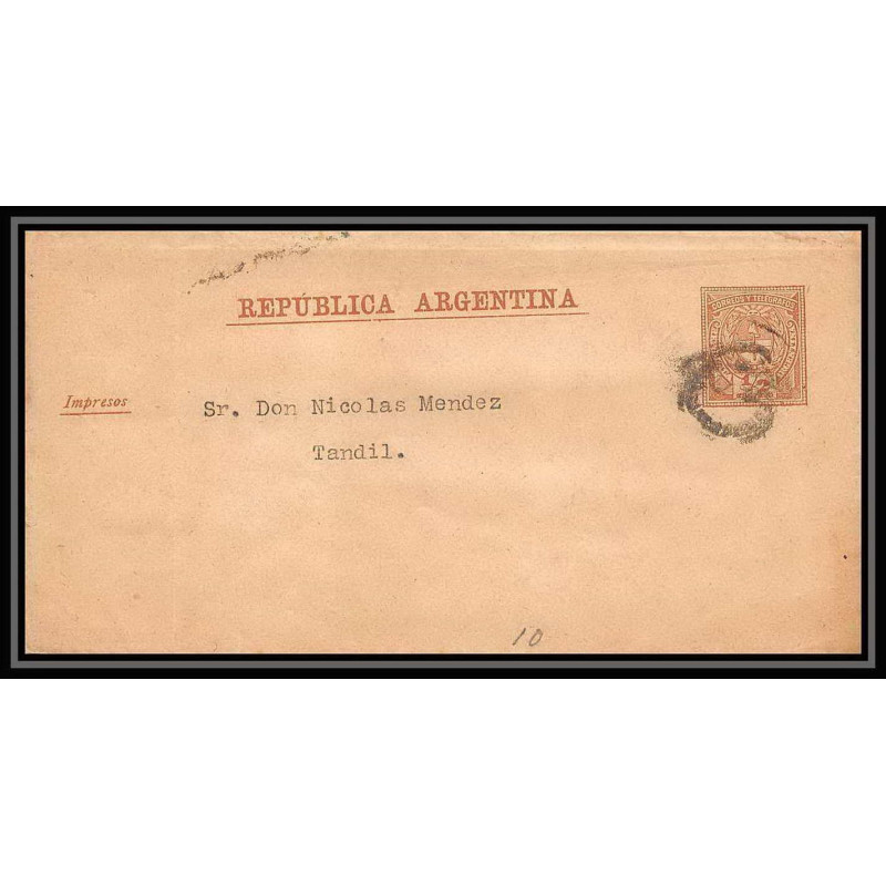 4209/ Argentine (Argentina) Entier Stationery Bande pour journal newspapers wrapper N°8 1889