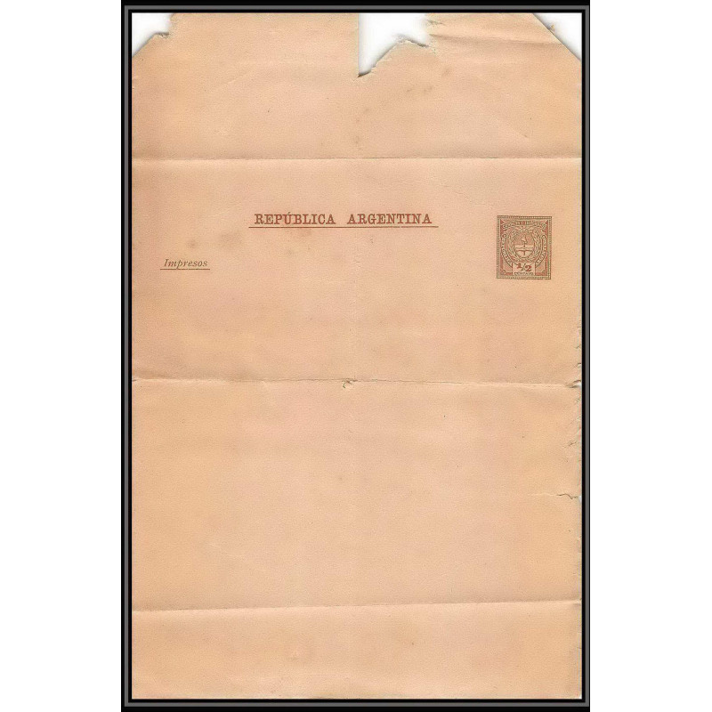 4212/ Argentine (Argentina) Entier Stationery Bande pour journal newspapers wrapper N°8 1889 neuf (mint) 