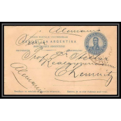 4217/ Argentine (Argentina) Entier Stationery Carte postale (postcard) N°31 pour Chemnitz Allemagne (germany) 1909