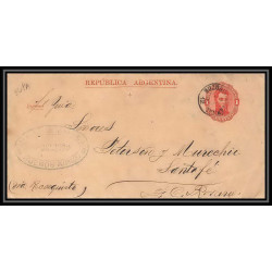 4239/ Argentine Argentina Entier Stationery Bande journal newspapers wrapper N°1 1878 pour santa fé via reconquiéta 