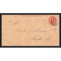 4240/ Argentine (Argentina) Entier Stationery Bande pour journal newspapers wrapper N°1 1878 pour santa fé