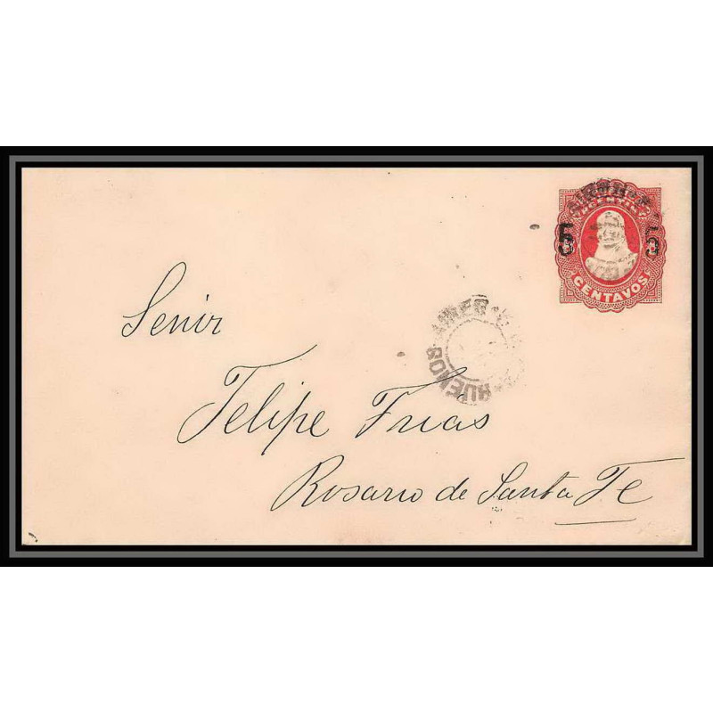 4248/ Argentine (Argentina) Entier Stationery Enveloppe (cover) N°10 overprint