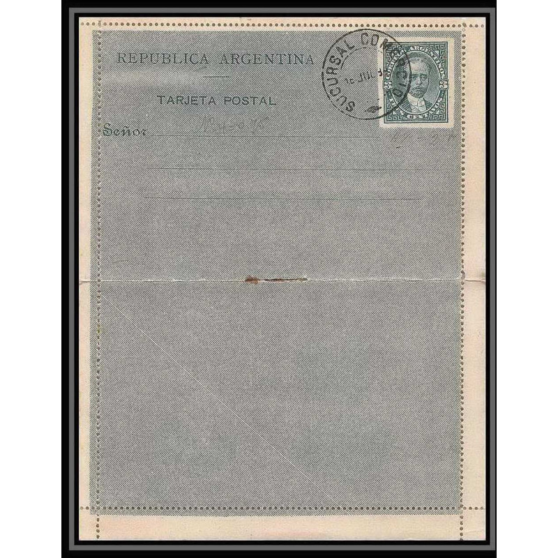 4253/ Argentine (Argentina) Entier Stationery carte lettre letter card N°2 1888