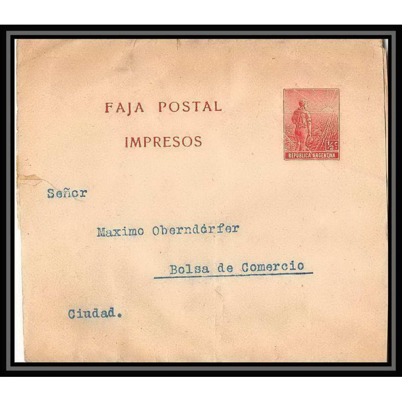 4262/ Argentine (Argentina) Entier Stationery Bande pour journal newspapers wrapper N°37 1911