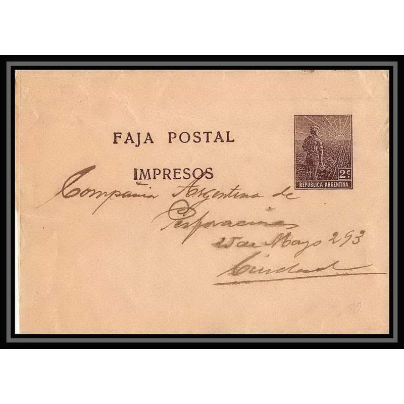 4267/ Argentine (Argentina) Entier Stationery Bande pour journal newspapers wrapper N°39