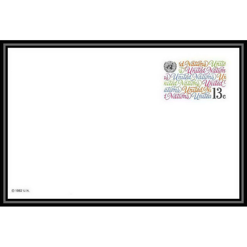 4283/ Nations Unies (united nations) Entier Stationery Carte postale (postcard) 13c neuf (mint) tb