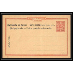 4546 wurtemberg 10p rouge tb neuf carte postale Allemagne (germany) Entier postal Stationery