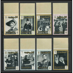 368y - Fujeira MNH ** Mi N° 60 / 67 A Winston Churchill bord de feuille