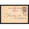 4554 Biberach 5p lillas 1889 carte postale Allemagne (germany) Entier postal Stationery