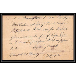 4554 Biberach 5p lillas 1889 carte postale Allemagne (germany) Entier postal Stationery