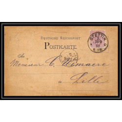 4559 stettin 5p lillas 1882 carte postale Allemagne (germany) Entier postal Stationery