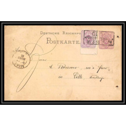 4560 5p lillas 1881 voir cachet carte postale Allemagne (germany) Entier postal Stationery