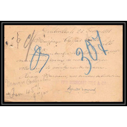 4566 gebweiler convoyeur paris 5p lillas 1885 carte postale Allemagne (germany) Entier postal Stationery