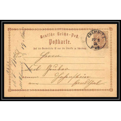 4571 chemitz 1875 carte postale Allemagne (germany) Entier postal Stationery