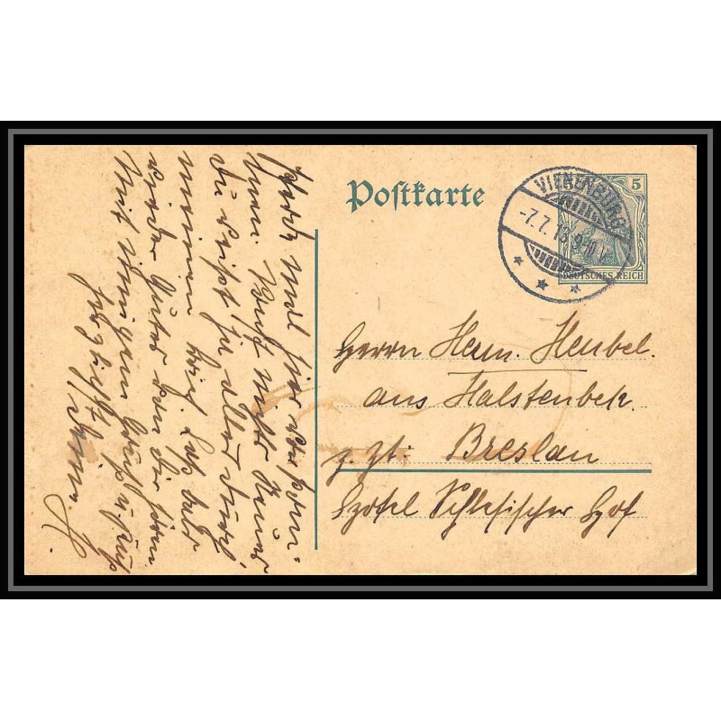 4578 Vienenburg 1913 carte postale Allemagne (germany) Entier postal Stationery